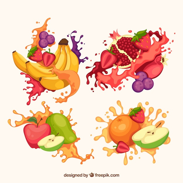  food, summer, splash, fruit, fruits, tropical, flat, drink, juice, natural, healthy, eat, healthy food, diet, nutrition, eating, fresh, style, pack, fruit juice