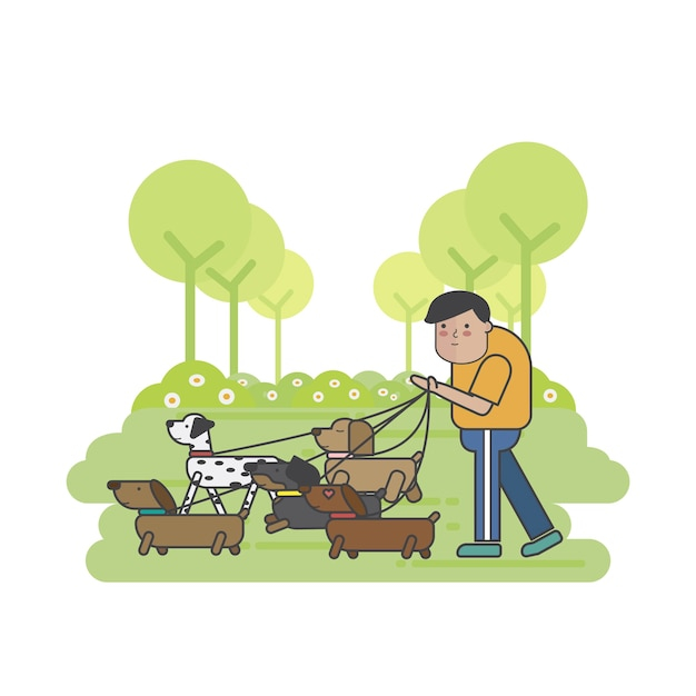  green, dog, nature, cartoon, animal, forest, cute, graphic, colorful, human, person, park, dogs, friend, walking, care, best, cute animals, bright, day
