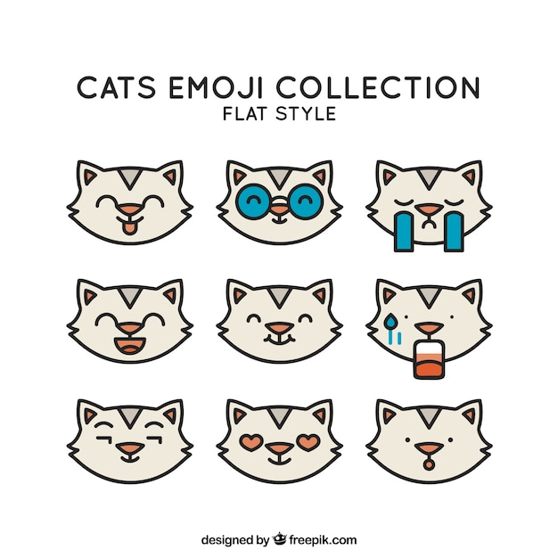 design,animal,cat,face,cute,smile,happy,flat,emoticon,smiley,flat design,fun,cats,funny,emotion,cute animals,expression,pack,happy face,laugh
