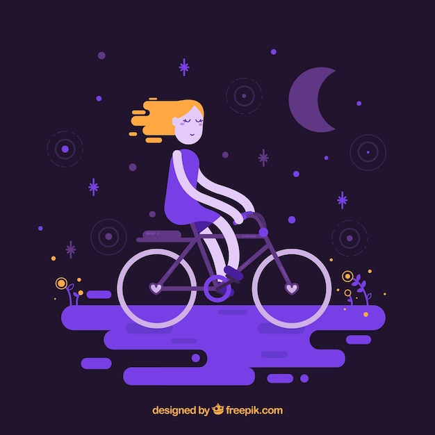 background,design,sport,fitness,health,landscape,stars,sports,bike,bicycle,flat,night,transport,healthy,flat design,exercise,chain,training,life,cycle