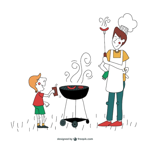 design,hand,man,nature,cartoon,hand drawn,chef,cute,cook,cooking,boy,drawing,sweet,illustration,fun,picnic,grill,hand drawing,outdoor
