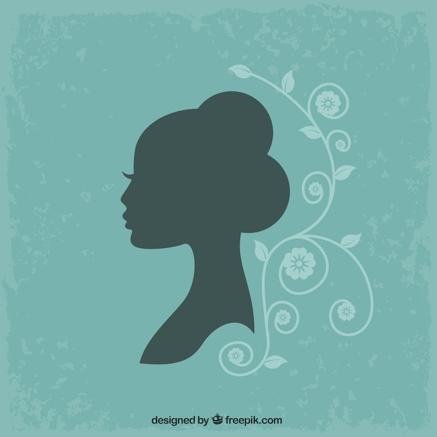 background,floral,flowers,floral background,silhouette,flower background,woman silhouettes,female,turquoise