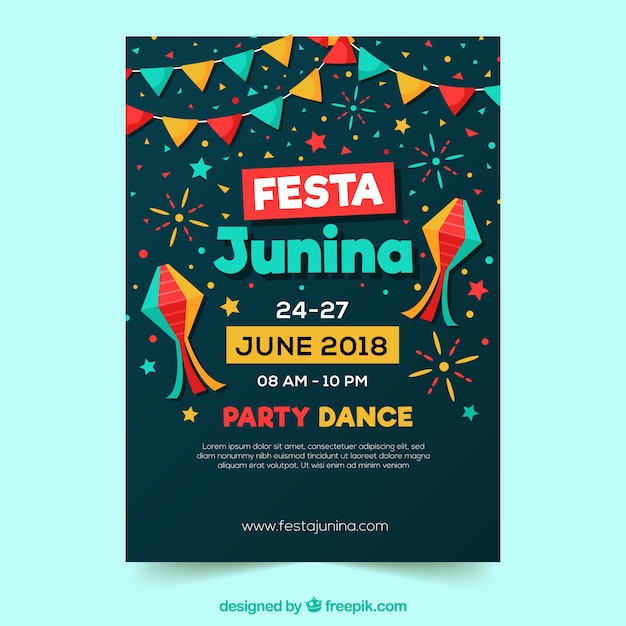  flyer, poster, winter, invitation, party, template, dance, celebration, holiday, event, festival, fun, celebrate, print, brazil, culture, traditional, festa, festive, harvest