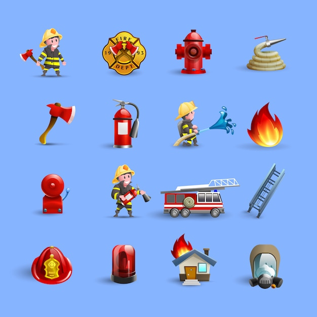 water,technology,phone,man,blue,cartoon,fire,red,icons,truck,gear,tablet,flame,modern,mask,phone icon,transport,helmet,uniform,tool
