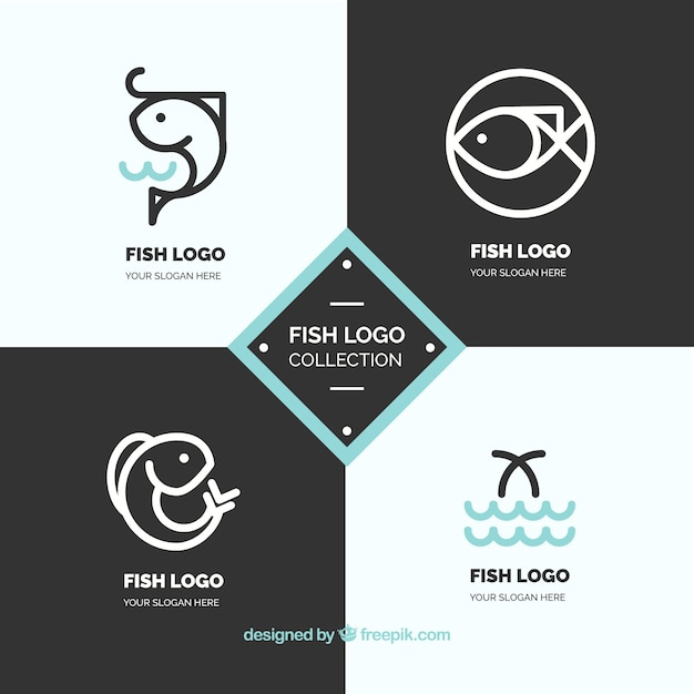 logo,business,sea,fish,logos,flat,company,branding,identity,templates,brand,business logo,company logo,logotype,style,pack,collection,set,fishes,logo templates