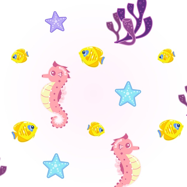 background,pattern,star,sea,fish,wallpaper,cute,horse,backdrop,sweet,pattern background,beautiful,stars background,seaweed,sea horse,star fish