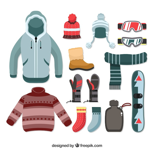 winter,snow,design,fashion,clothes,flat,clothing,flat design,december,cold,warm,accessories,season,winter clothes,pack,collection,set,outfit,seasonal,essentials