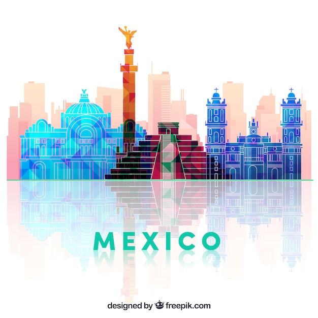 background,design,city,backdrop,flat,mexico,mexican,buildings,flat design,skyline,country,city skyline,city buildings,monuments,mexico city,lineal