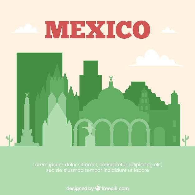 background,design,city,backdrop,flat,mexico,mexican,buildings,flat design,skyline,country,city silhouette,city skyline,silhouettes,city buildings,monuments,mexico city,lineal