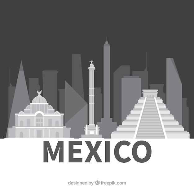 background,design,city,backdrop,flat,mexico,mexican,buildings,flat design,skyline,country,city silhouette,city skyline,silhouettes,city buildings,monuments,mexico city,lineal