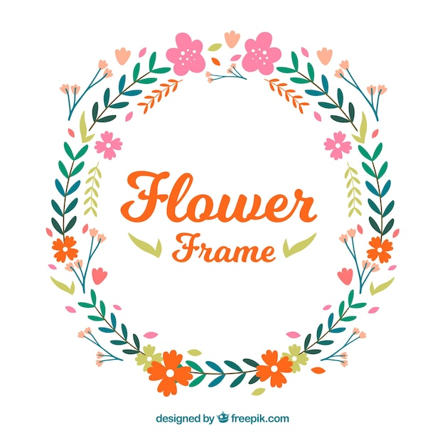flower,frame,floral,flowers,design,circle,ornament,template,leaf,nature,wreath,cute,spring,leaves,floral frame,colorful,flat,plant,decoration,modern