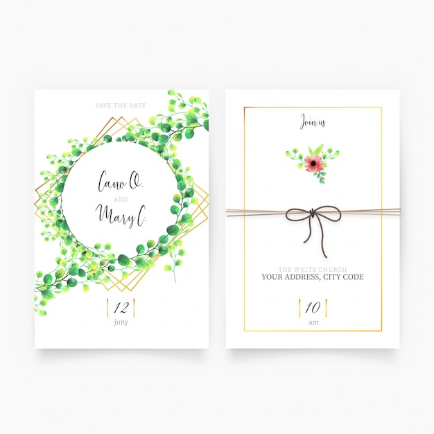  frame, wedding, watercolor, ribbon, wedding invitation, floral, gold, invitation, card, flowers, love, geometric, leaf, green, nature, wedding card, watercolor flowers, ornaments, wreath, leaves