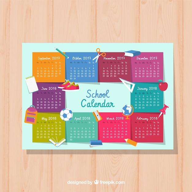 calendar,school,design,template,education,student,number,colorful,time,study,flat,elements,students,flat design,fun,plan,print,schedule,college,date