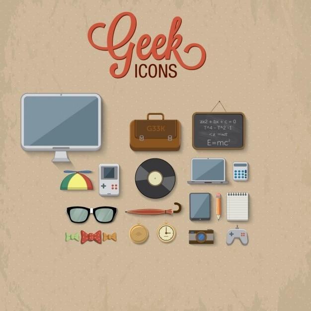 icon,computer,icons,color,laptop,bow,glasses,calculator,colour,geek,collection,colored,gameboy,coloured