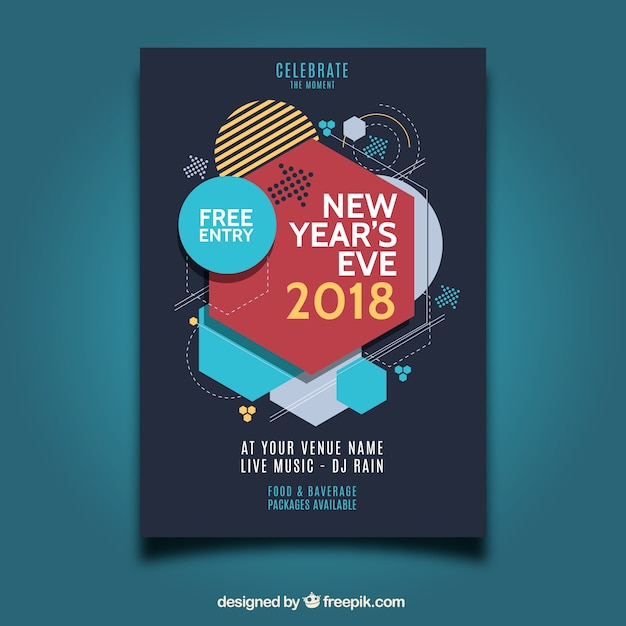 brochure,flyer,poster,happy new year,new year,music,party,design,template,geometric,brochure template,party poster,leaflet,dance,celebration,happy,holiday,event,festival,flyer template