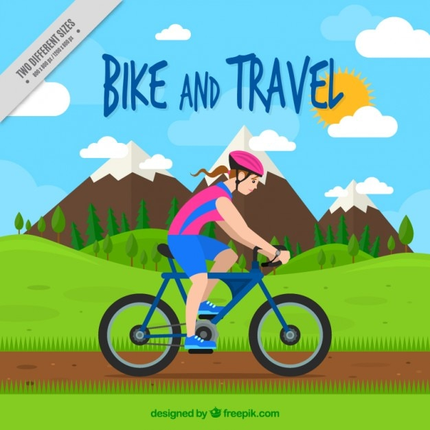 background,design,nature,sport,fitness,health,landscape,sports,bike,human,bicycle,person,backdrop,flat,natural,transport,healthy,flat design,nature background,exercise