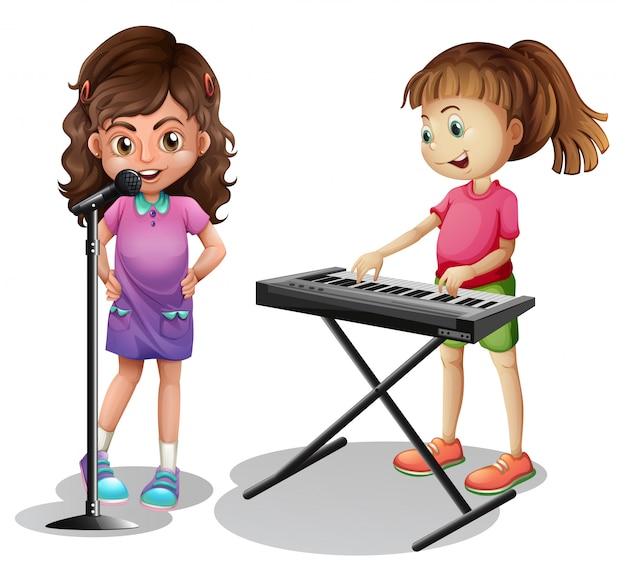 music,character,student,cute,art,graphic,kid,child,microphone,white,piano,electronic,youth,picture,kids playing,singer,young,path,entertainment,singing