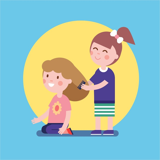 background,school,people,icon,children,template,character,cartoon,hair,beauty,brush,shop,white background,kid,child,human,game,person,barber,flat