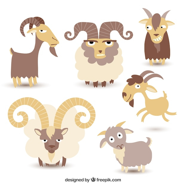 cartoon,animal,illustration,goat,year,cartoon animals,collection