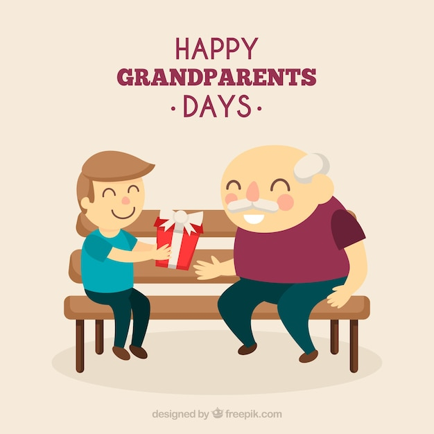 background,people,love,gift,family,celebration,happy,couple,person,celebrate,happy family,old,old people,grandmother,love couple,day,grandparents,elderly,bench,society