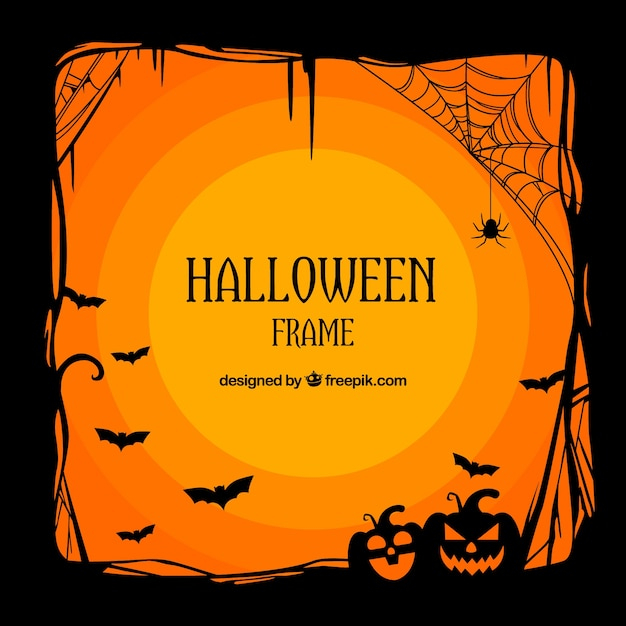frame,party,design,halloween,template,frames,celebration,web,holiday,flat,decoration,flat design,decorative,pumpkin,classic,horror,spider,style,decor,halloween party