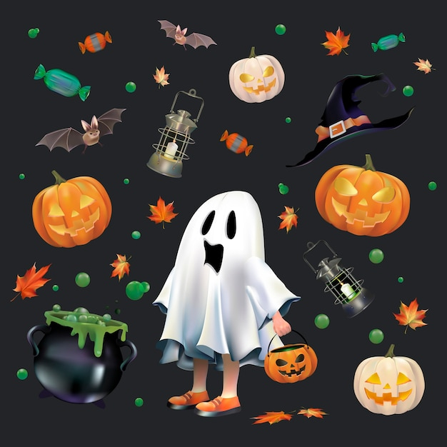  party, icon, halloween, light, autumn, celebration, bubble, graphic, holiday, festival, hat, fall, candle, pumpkin, symbol, lantern, traditional, witch, ghost, halloween party