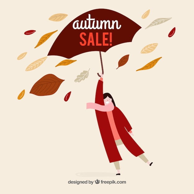 sale,hand,leaf,nature,character,shopping,hand drawn,autumn,cute,leaves,promotion,discount,price,offer,elegant,store,fall,drawing,umbrella,natural