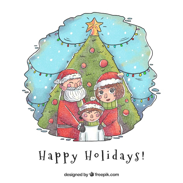 background,christmas tree,christmas,christmas card,tree,merry christmas,people,love,santa claus,hand,children,family,santa,xmas,hand drawn,celebration,happy,kid,holiday,child