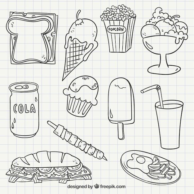 food,hand,paper,hand drawn,ice cream,notebook,ice,fast food,drawing,hand drawing,cream,fast,drawn,sketches,notebook paper