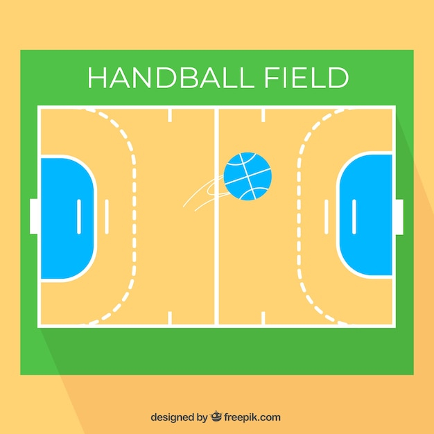 sport,game,flat,ball,field,view,style,top,top view,handball,flat style,with