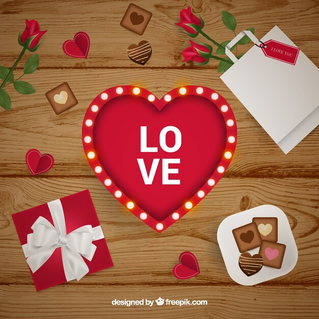  background, heart, love, gift, table, valentines day, valentine, celebration, roses, wood background, elements, cookies, celebrate, wooden, valentines, romantic, love background, wood table, beautiful, day