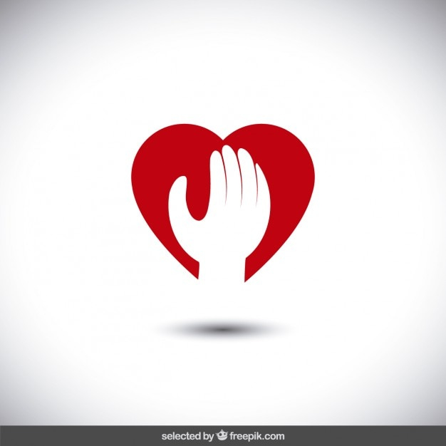 logo,heart,hand,red,company,identity,volunteer,care,company logo,donate,logotype,save