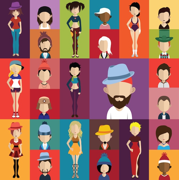 people,design,man,color,avatar,human,flat,boy,men,flat design,colour,boys,collection,avatars,set,colored,coloured