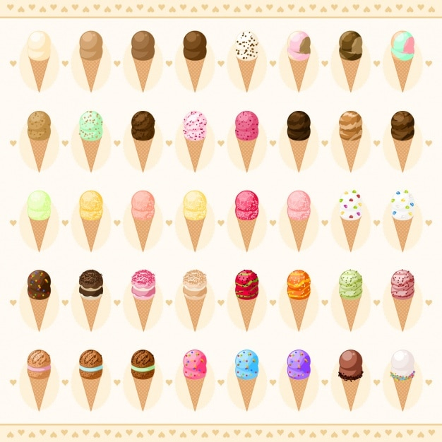 food,summer,ice cream,color,ice,sweet,cream,colour,collection,set,colored,coloured,ice creams,creams