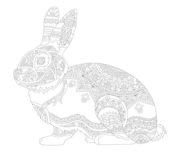 Free: Illustration of animal adult coloring page 