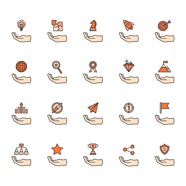  business, icon, hands, icons, presentation, graphic, sign, success, target, illustration, plan, symbol, business icons, vision, goal, strategy, professional, planning, hand icon, achievement