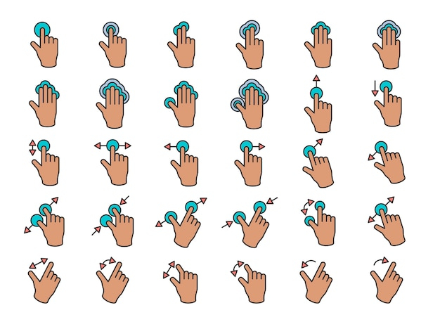  arrow, icon, line, hands, icons, web, graphic, flat, illustration, symbol, web icon, screen, direction, hand icon, touch, flat icon, icon set, control, movement, line icon
