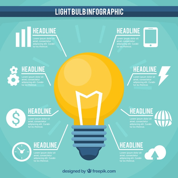 infographic,business,design,template,education,light,infographics,chart,marketing,icons,graph,yellow,flat,white,light bulb,energy,bulb,process,infographic template,data