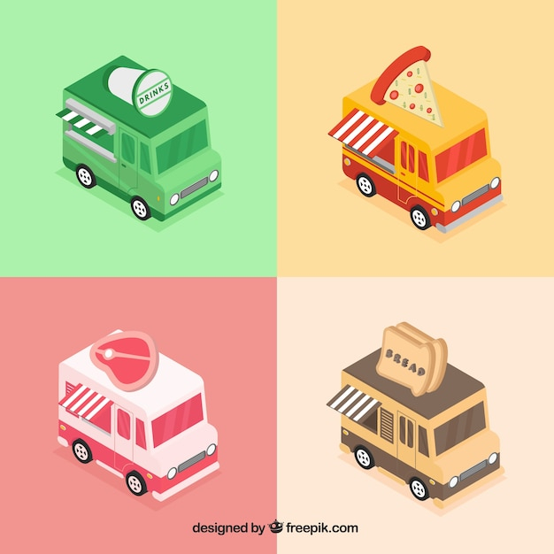 food,vintage,coffee,dog,pizza,retro,truck,isometric,fast food,transport,transportation,fast,food truck,vehicle,hot dog,pack,vintage retro,automobile,collection,delicious