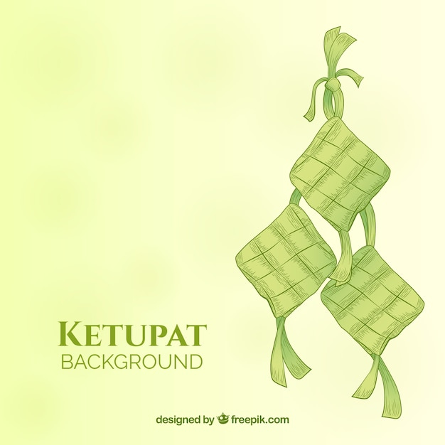 background,food,hand,hand drawn,leaves,rice,indonesia,food background,culture,traditional,malaysia,drawn,philippines,ketupat,traditional food