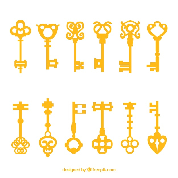 design,metal,yellow,golden,security,door,flat,key,safety,flat design,lock,keys,safe,protection,pack,protect,collection,secure,set,access