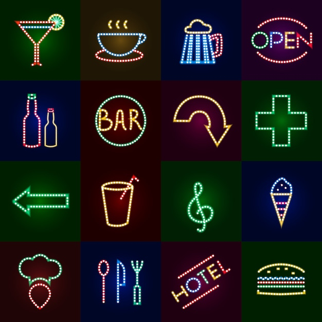 Free: Led Lights Icons Set - nohat.cc