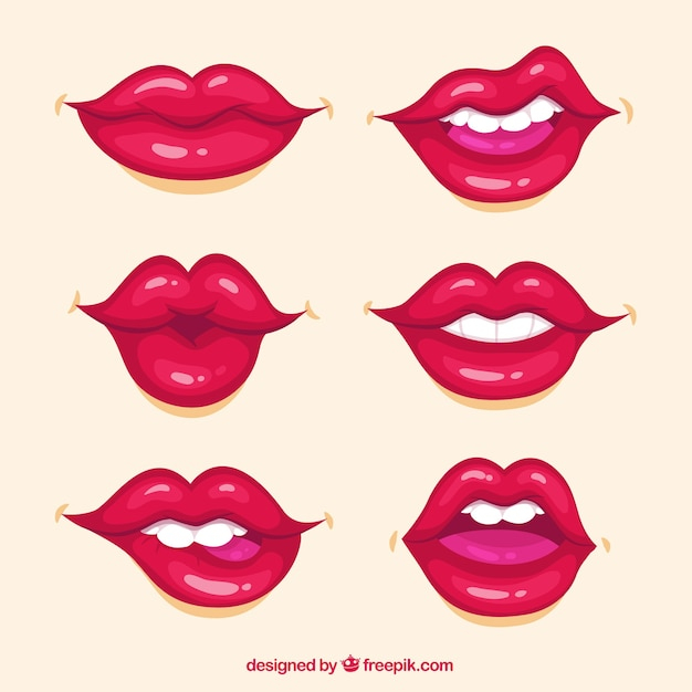 red,color,smile,human,lips,mouth,lipstick,female,lip,expression,pack,gesture,collection,glossy,set,mouths,red color,with