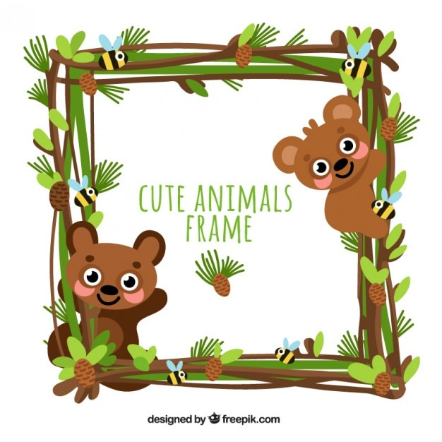 frame,hand,nature,animal,hand drawn,cute,leaves,animals,bear,tropical,bee,cute animals,drawn,lovely,wild,nice,wildlife,bears,exotic,little