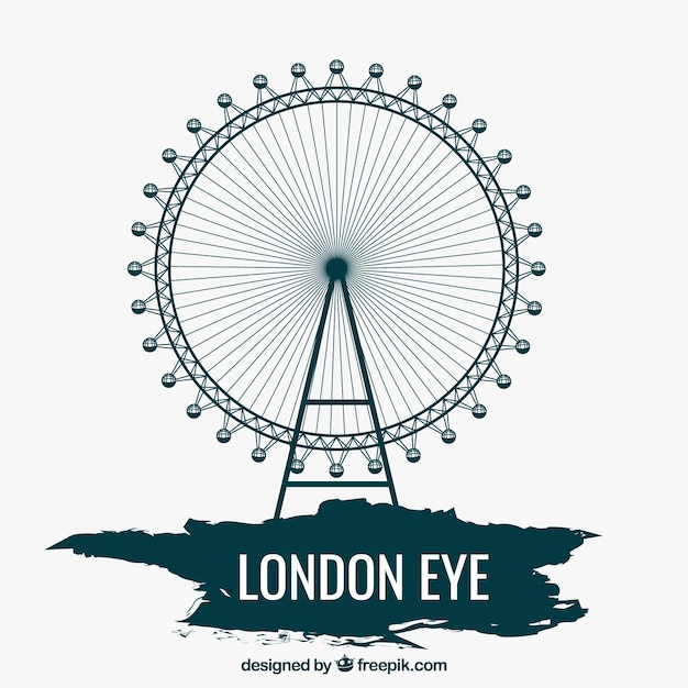 eye,silhouette,london,wheel,england,monument,big,london eye,big wheel