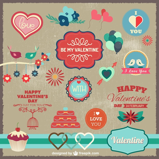  flower, vintage, label, heart, love, design, badge, retro, graphic design, cute, valentines day, celebration, graphic, badges, cupcake, labels, balloons, sweet, elements