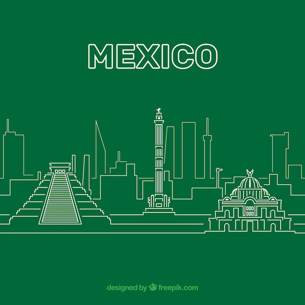 background,design,city,backdrop,flat,mexico,mexican,buildings,flat design,skyline,cityscape,country,city skyline,city buildings,monuments,mexico city,lineal