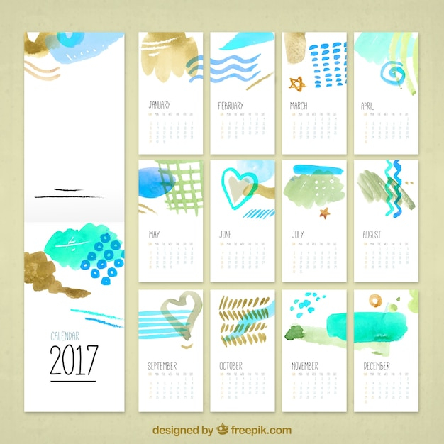 watercolor,calendar,new year,abstract,2017,template,shapes,number,time,new,modern,plan,schedule,date,planner,diary,year,abstract shapes,day,timetable
