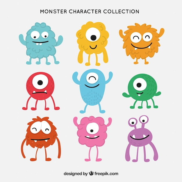 character,cartoon,comic,cute,colorful,monster,funny,pack,collection,set,beast,hairy