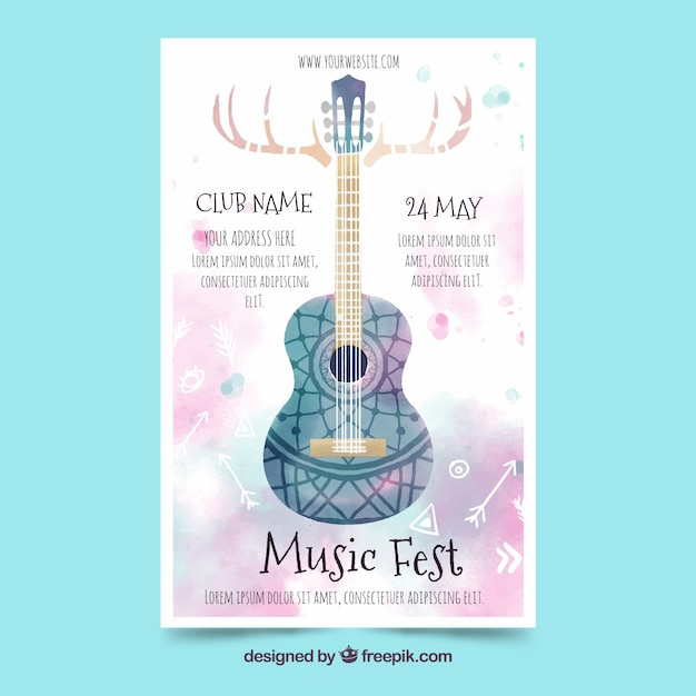 poster,music,hand,hand drawn,festival,guitar,music poster,concert,print,band,music festival,drawn,fest,instrument,ready,music instrument,ready to print,with,to